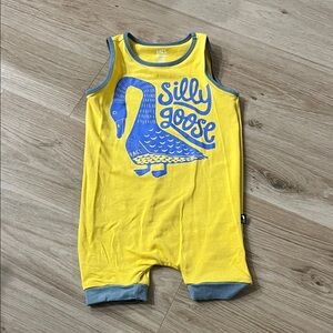 Rags Yellow and Blue Silly Goose Romper